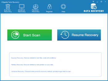 OSpeedy Data Recovery screenshot
