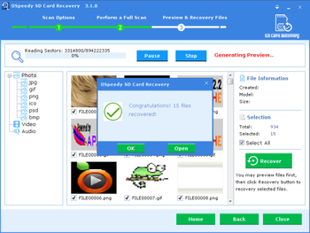 OSpeedy SD Card Recovery screenshot 5