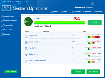 OSpeedy System Optimizer screenshot