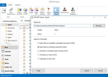 OST PST Viewer screenshot