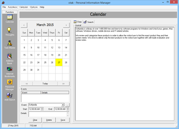 otak - Personal Information Manager screenshot