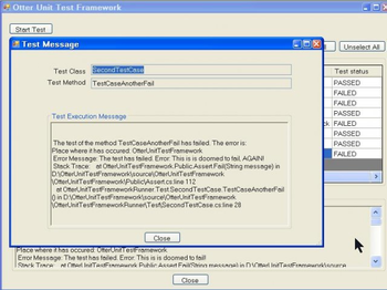 Otter Unit Test Framework screenshot