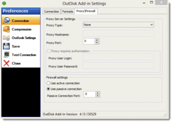 OutDisk FTP for Outlook screenshot