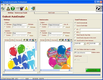 Outlook AutoEmailer Professional screenshot