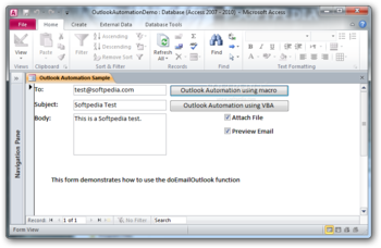 Outlook Automation screenshot