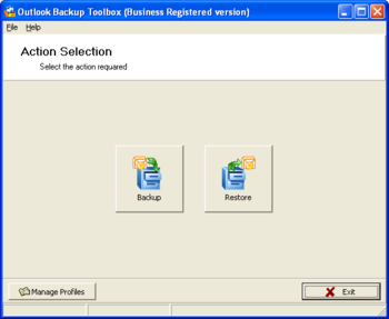 Outlook Backup Toolbox screenshot