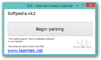 Outlook Contacts Exporter screenshot