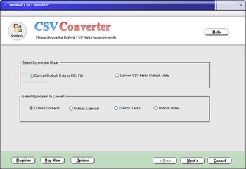 Outlook CSV Converter screenshot