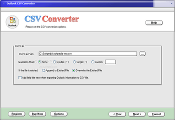 Outlook CSV Converter screenshot 2