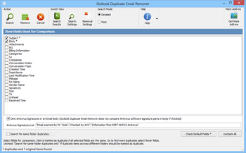 Outlook Duplicate Email Remover screenshot