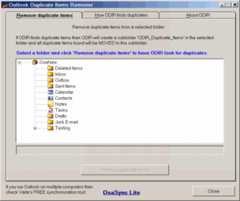 Outlook Duplicate Items Remover screenshot