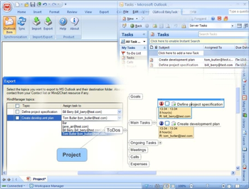 Outlook EasyTask for MindManager screenshot
