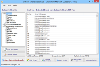 Outlook Email Extractor screenshot