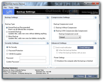 Outlook Express Backup screenshot 5