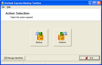 Outlook Express Backup Toolbox screenshot