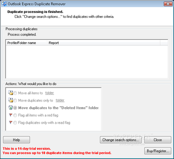 Outlook Express Duplicate Remover screenshot 2