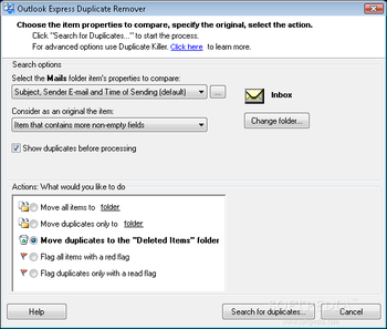 Outlook Express Duplicate Remover screenshot 3