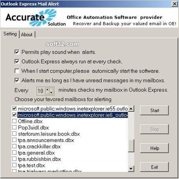 Outlook Express Mail Alert screenshot 3