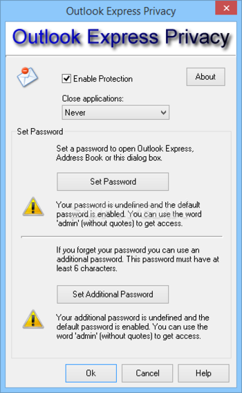 Outlook Express Privacy screenshot