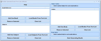 Outlook Generate Emails From Lists Software screenshot