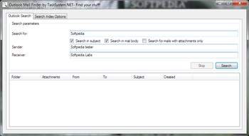 Outlook Mail Finder screenshot