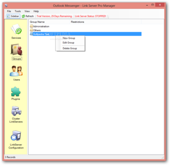 Outlook Messenger Link Server Pro screenshot 2