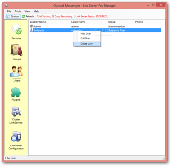 Outlook Messenger Link Server Pro screenshot 3