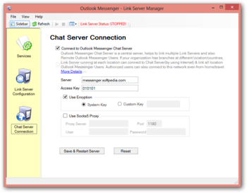 Outlook Messenger Link Server screenshot 2