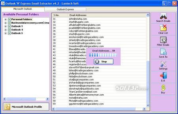 Outlook n Express Email Extractor screenshot 3