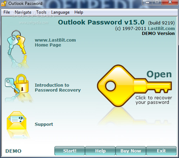 Outlook Password screenshot