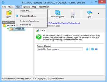 Outlook Password Recovery screenshot 3