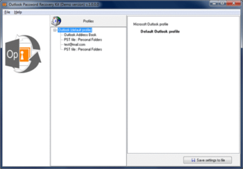 Outlook Password Recovery Kit screenshot