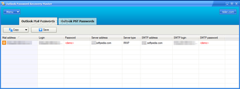 Outlook Password Recovery Master screenshot