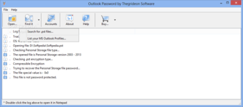 Outlook Password screenshot