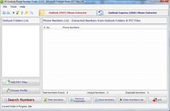 Outlook Phone Number Finder screenshot
