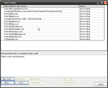 Outlook Rules Manager screenshot