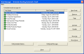 Outlook Schedule Sending Automatic Email screenshot