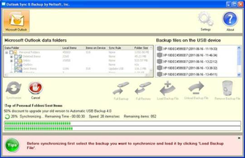 Outlook Sync & Backup Portable screenshot 2