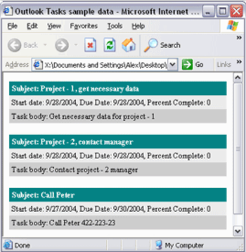 Outlook Task screenshot 2