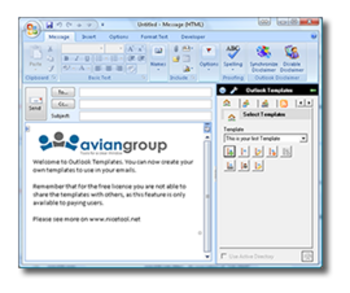 Outlook Template Manager Basic screenshot