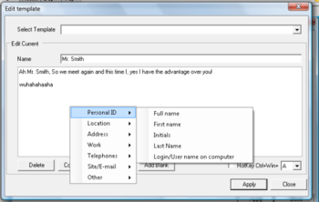 Outlook Templates screenshot