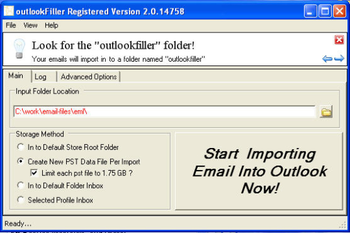 OutlookFiller screenshot
