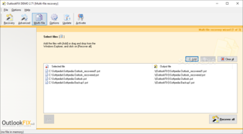 OutlookFIX Repair and Undelete screenshot 2