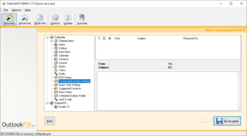 OutlookFIX Repair and Undelete screenshot 3