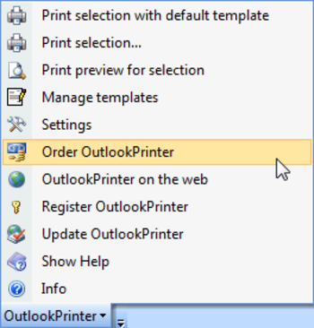OutlookPrinter screenshot