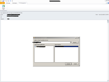 OutlookTFSAddin screenshot 2