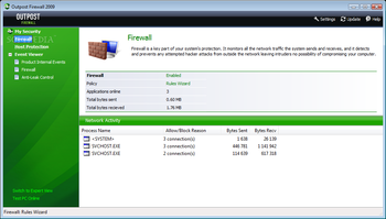 Outpost Firewall Free 2009 screenshot 2