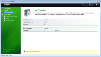 Outpost Firewall Free 2009 screenshot 3