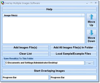Overlay Multiple Images Software screenshot