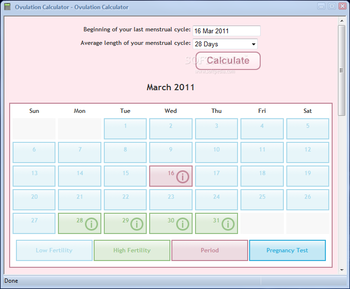 Ovulation Calculator screenshot